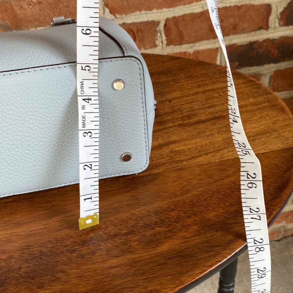 Kate Spade medium triple compartment satchel, blue pebbled leather, NWT - Picture 8 of 9